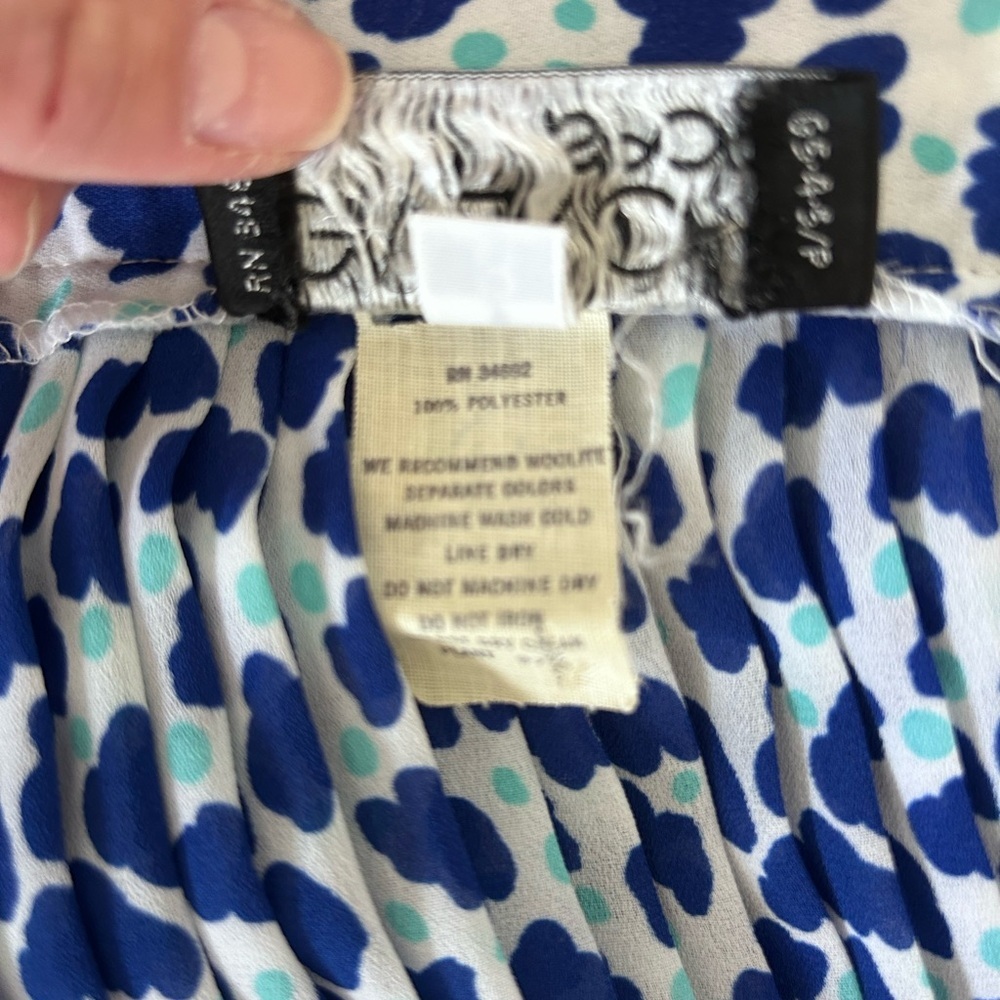 Vintage Givenchy Sport 3 Piece Skirt Set Blue Floral Print  Women’s Size 8 - Picture 11 of 11